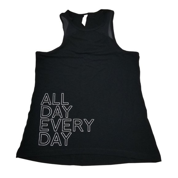 Ideology All Day Graphic Racerback Tank Top Black - Picture 1 of 2